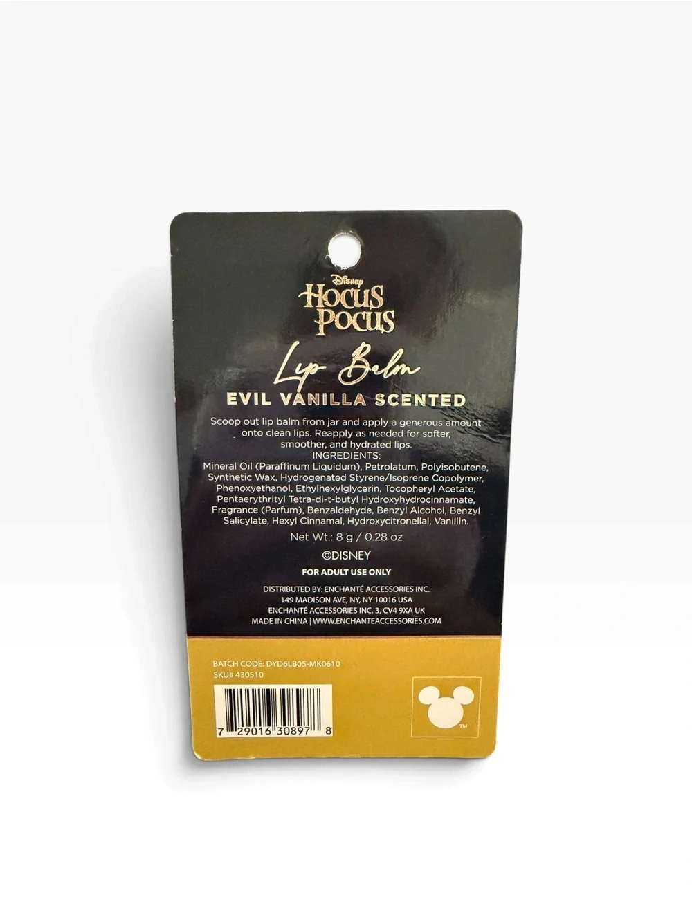 Disney Hocus Pocus Lip Balm Set of 4 Cauldron Scents Cherry Vanilla